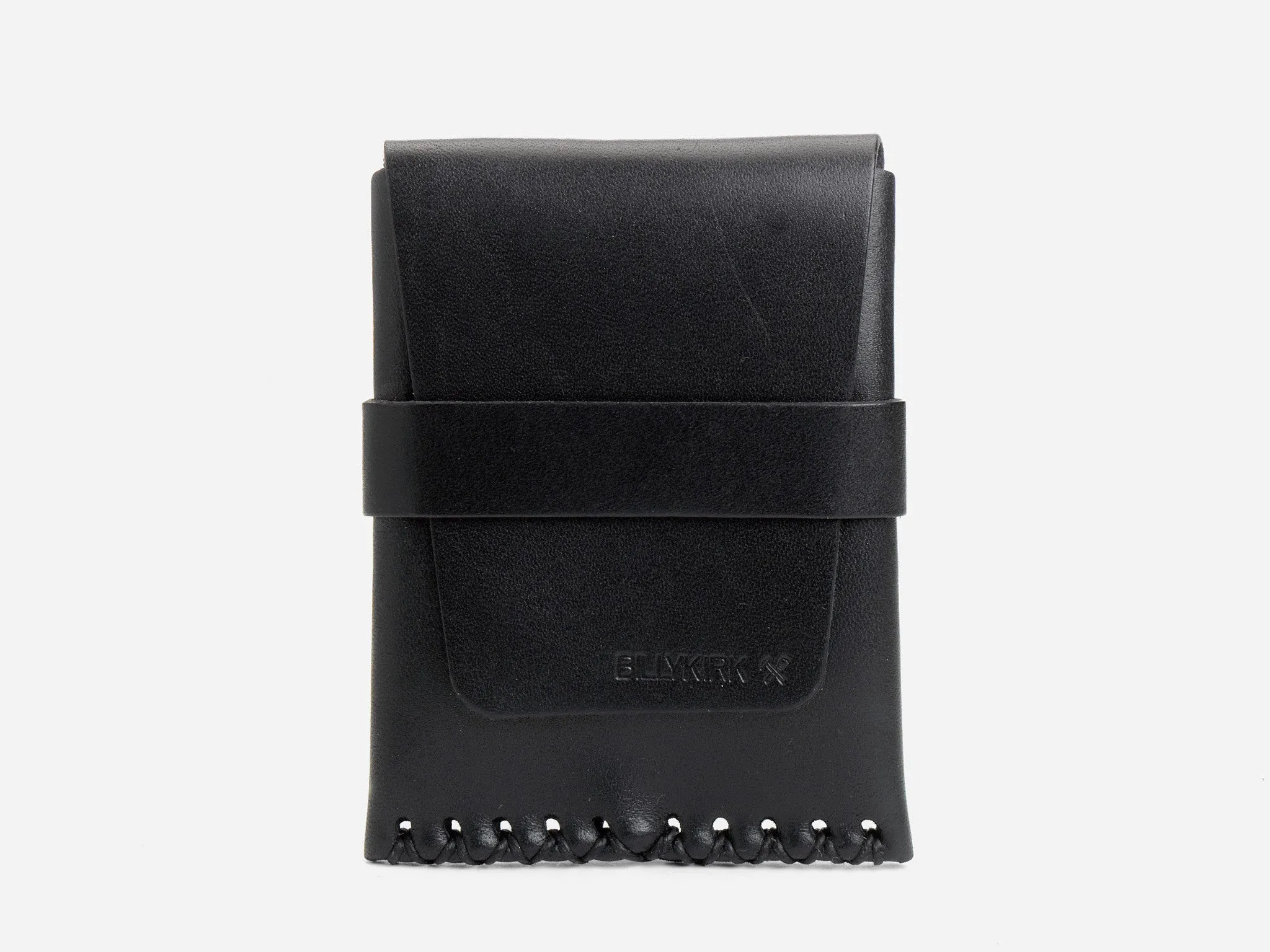 No. 155 Card Case with Flap, Black sold by Billykirk