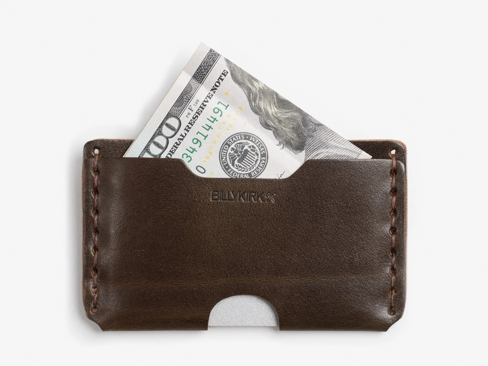 No. 397 Slim Card Case, Olive sold by Billykirk product image thumbnail 2