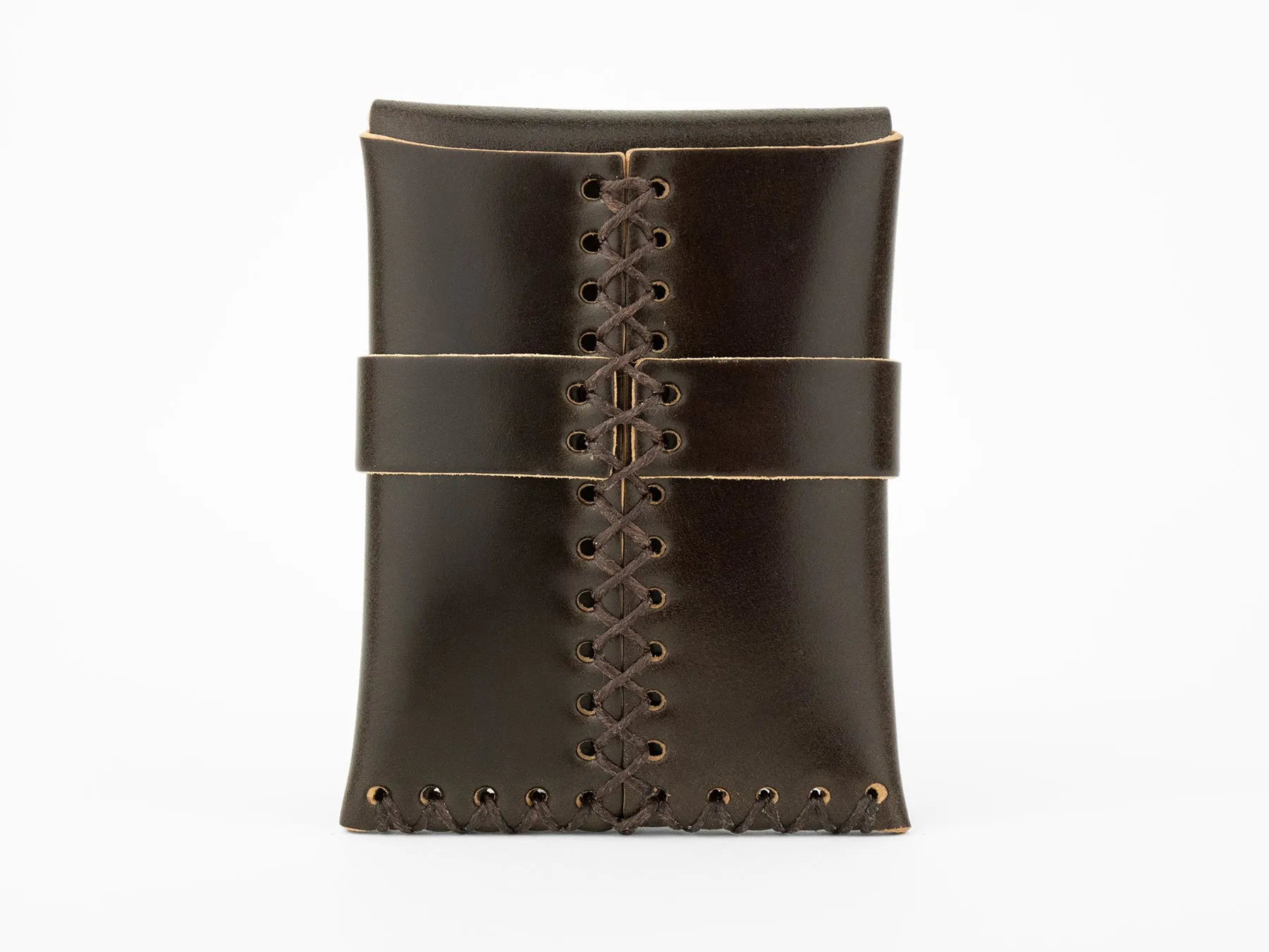 No. 155 Card Case with Flap, Dark Brown Cordovan sold by Billykirk product image thumbnail 2