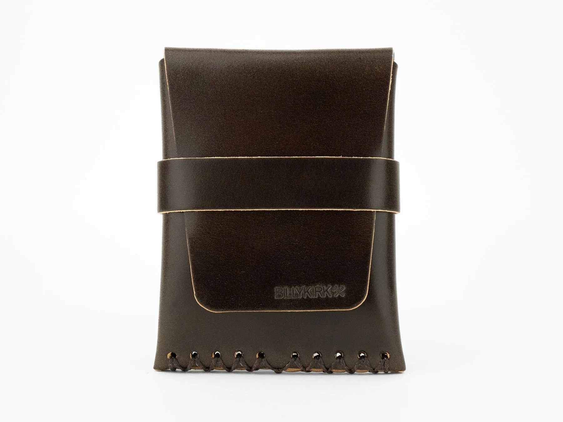 No. 155 Card Case with Flap, Dark Brown Cordovan sold by Billykirk