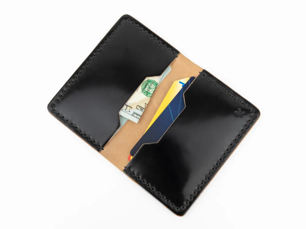 No. 427 Bi-Fold Card Case, Onyx Cordovan sold by Billykirk