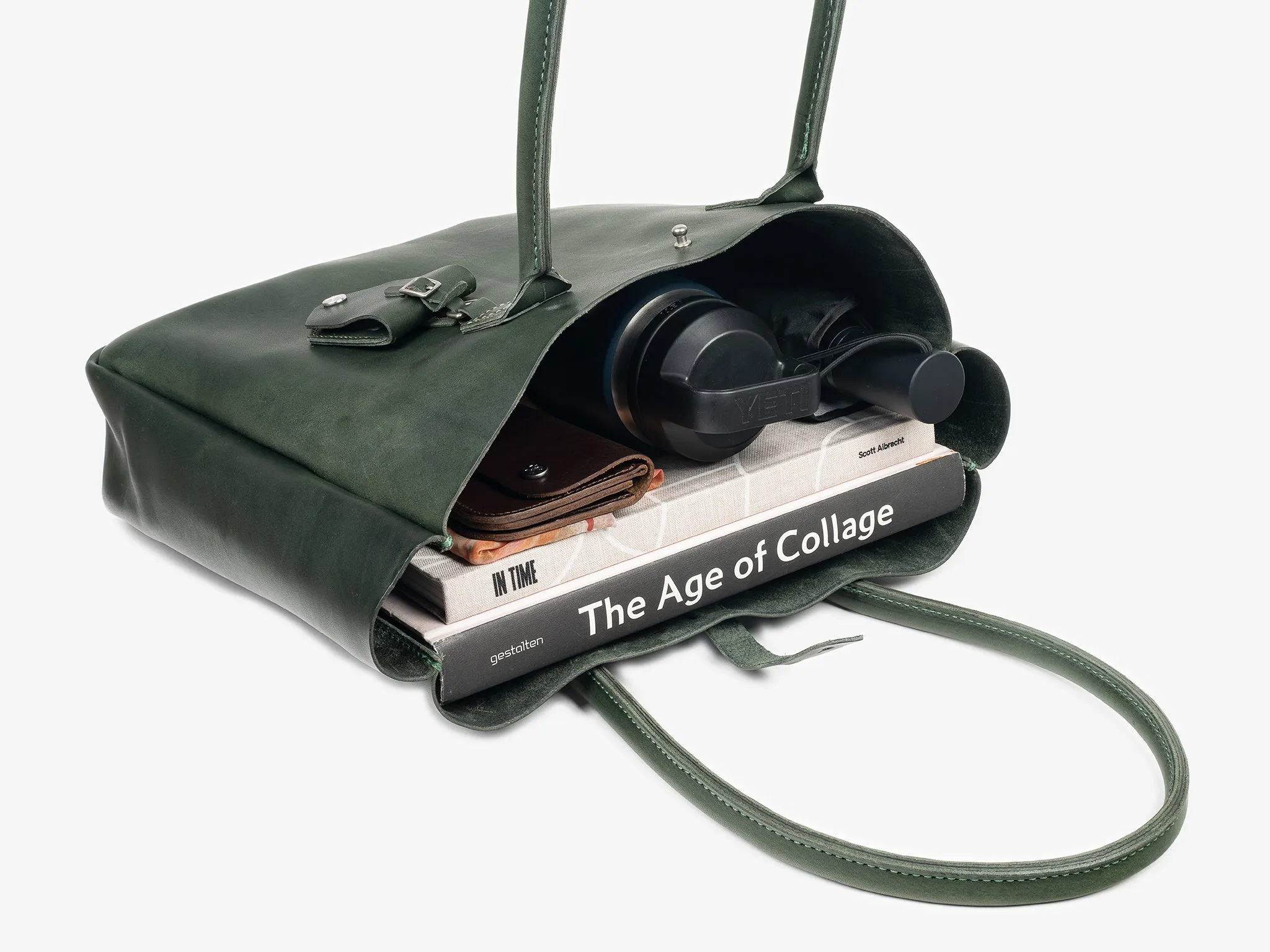 No. 235 Leather Tote Inward Seam, Pine sold by Billykirk product image thumbnail 4