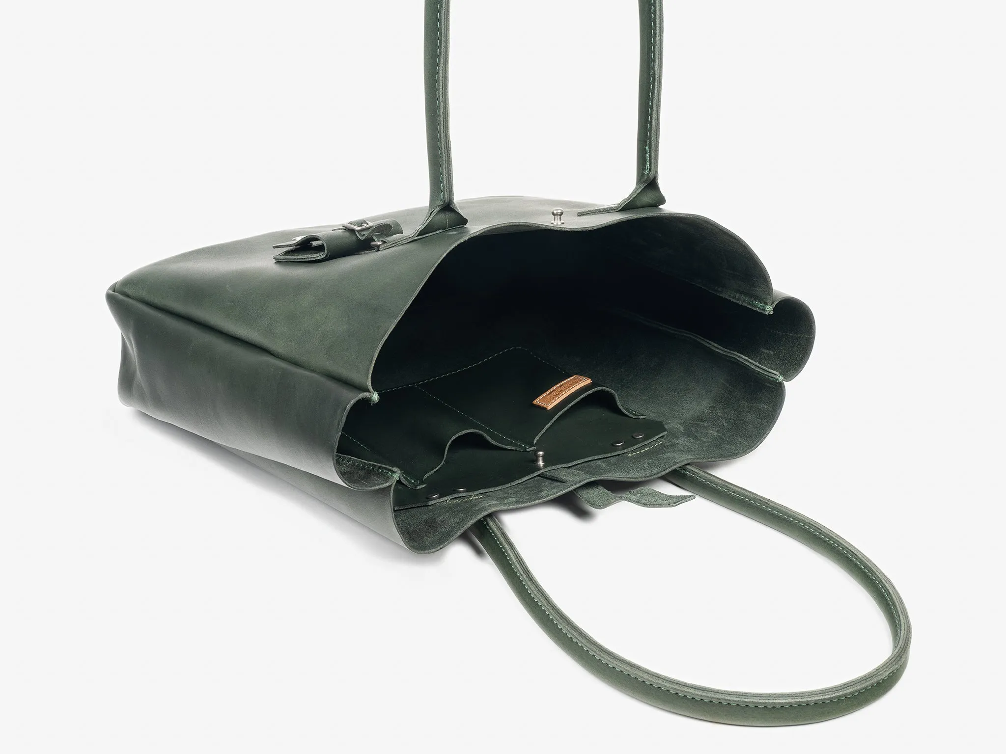 No. 235 Leather Tote Inward Seam, Pine sold by Billykirk product image thumbnail 3