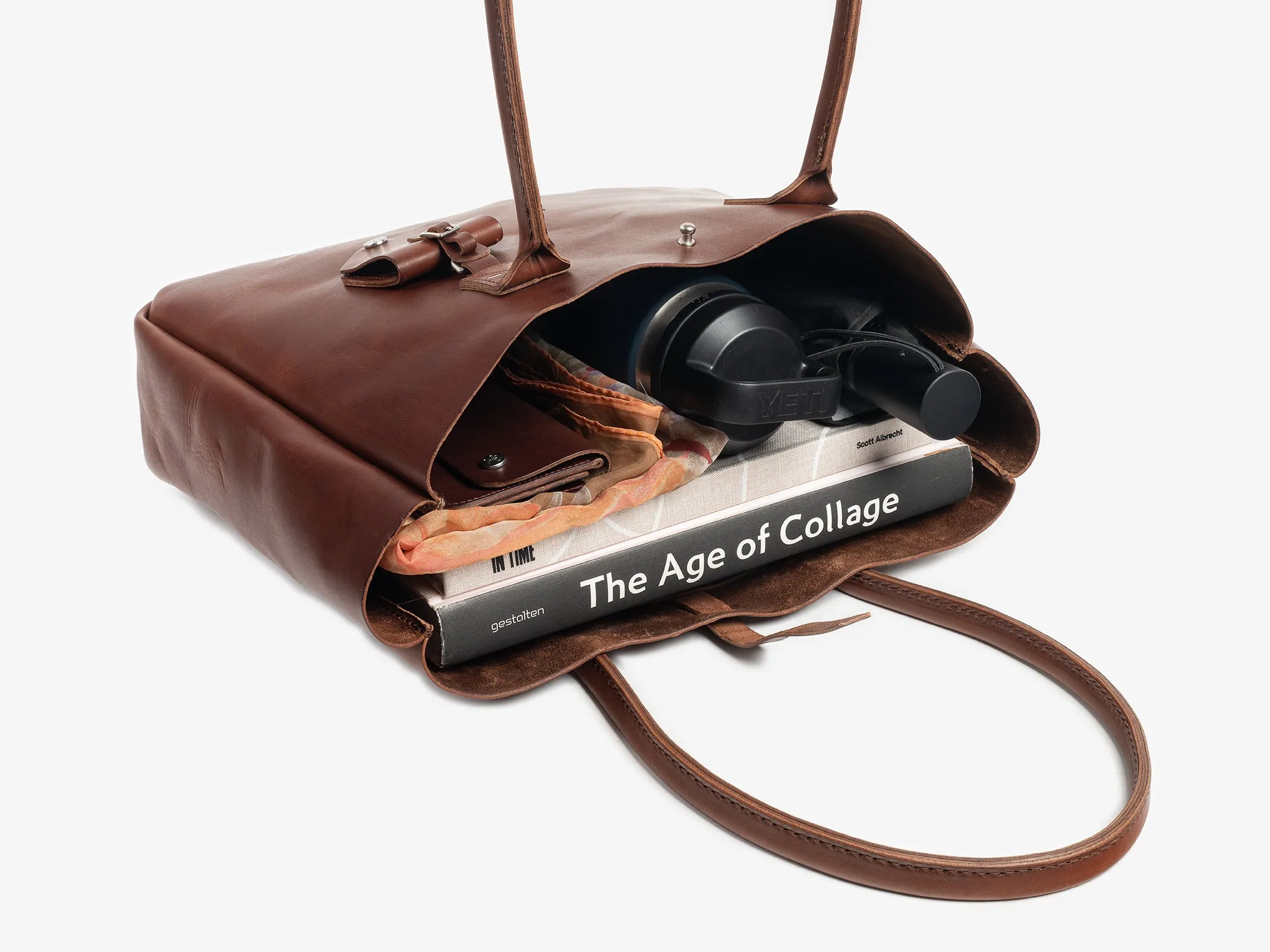 No. 235 Leather Tote Inward Seam, Hickory sold by Billykirk product image thumbnail 4