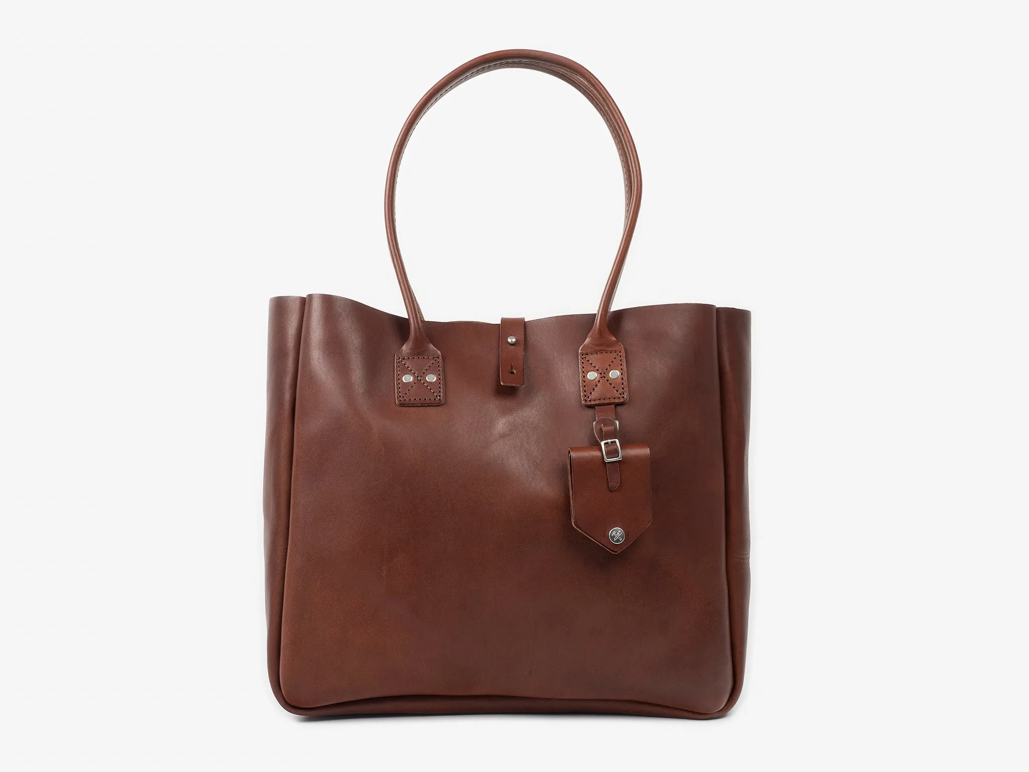 No. 235 Leather Tote Inward Seam, Hickory sold by Billykirk