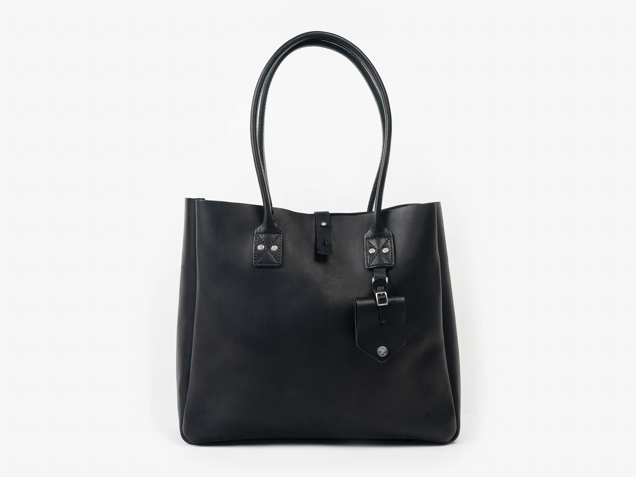 No. 235 Leather Tote Inward Seam, Black sold by Billykirk