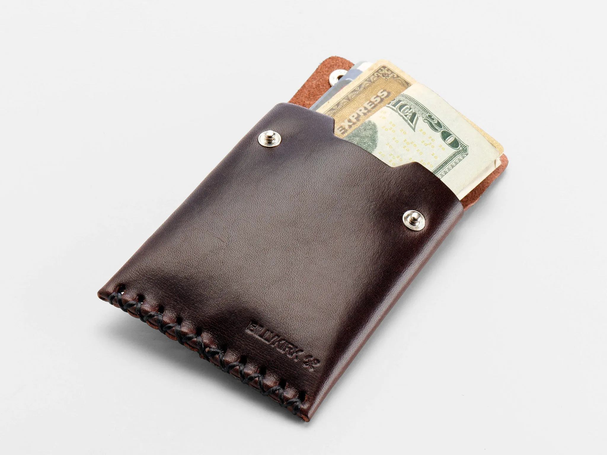No. 092 Card Case with Snaps, Dark Brown sold by Billykirk product image thumbnail 3