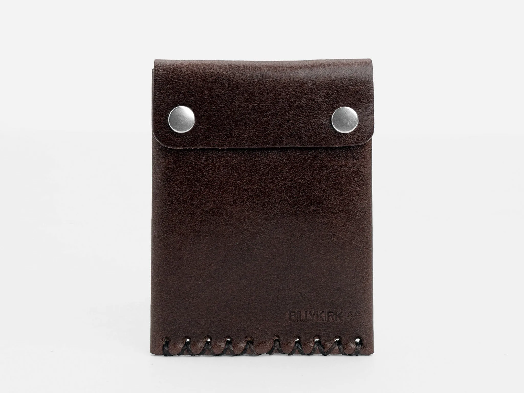 No. 092 Card Case with Snaps, Dark Brown sold by Billykirk