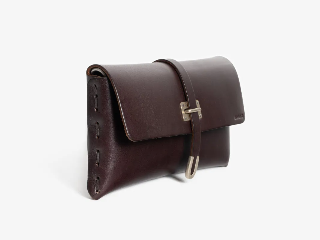 No. 125 Small Leather Clutch, Dark Brown sold by Billykirk