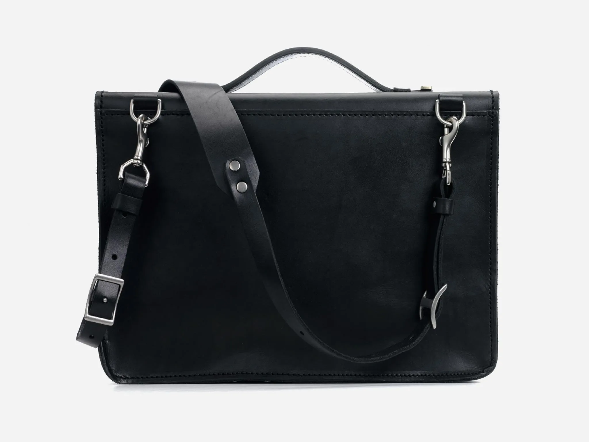 No. 486 15" Schoolboy Satchel, Black sold by Billykirk product image thumbnail 4