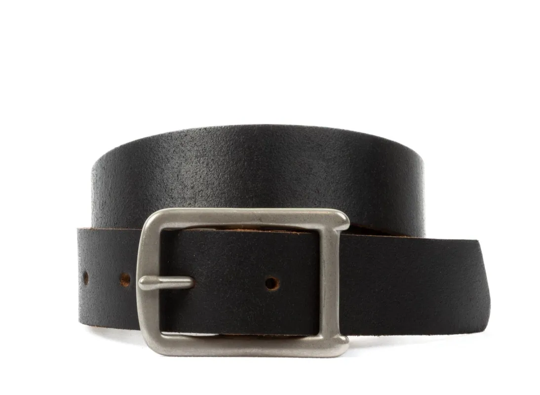 No. 640 Founders Buckle Belt, Ebony Waxed Flesh sold by Billykirk