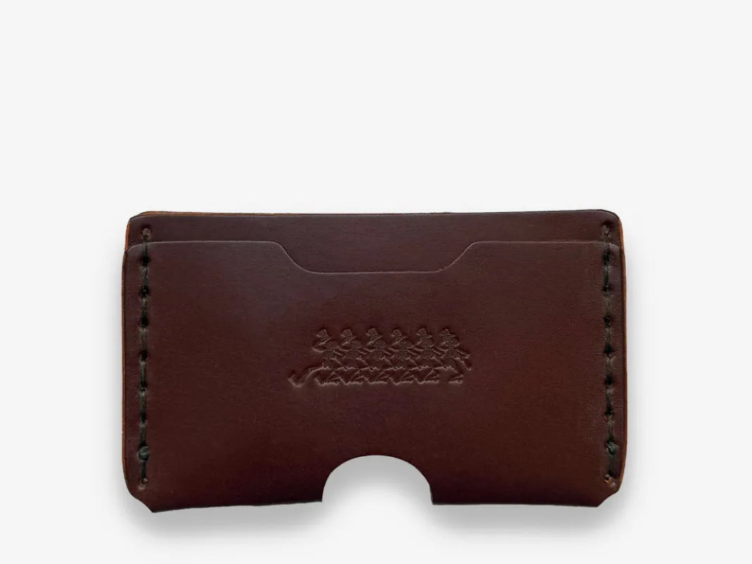 No. 397-GD Slim Card Case Skels, Hickory made by Billykirk