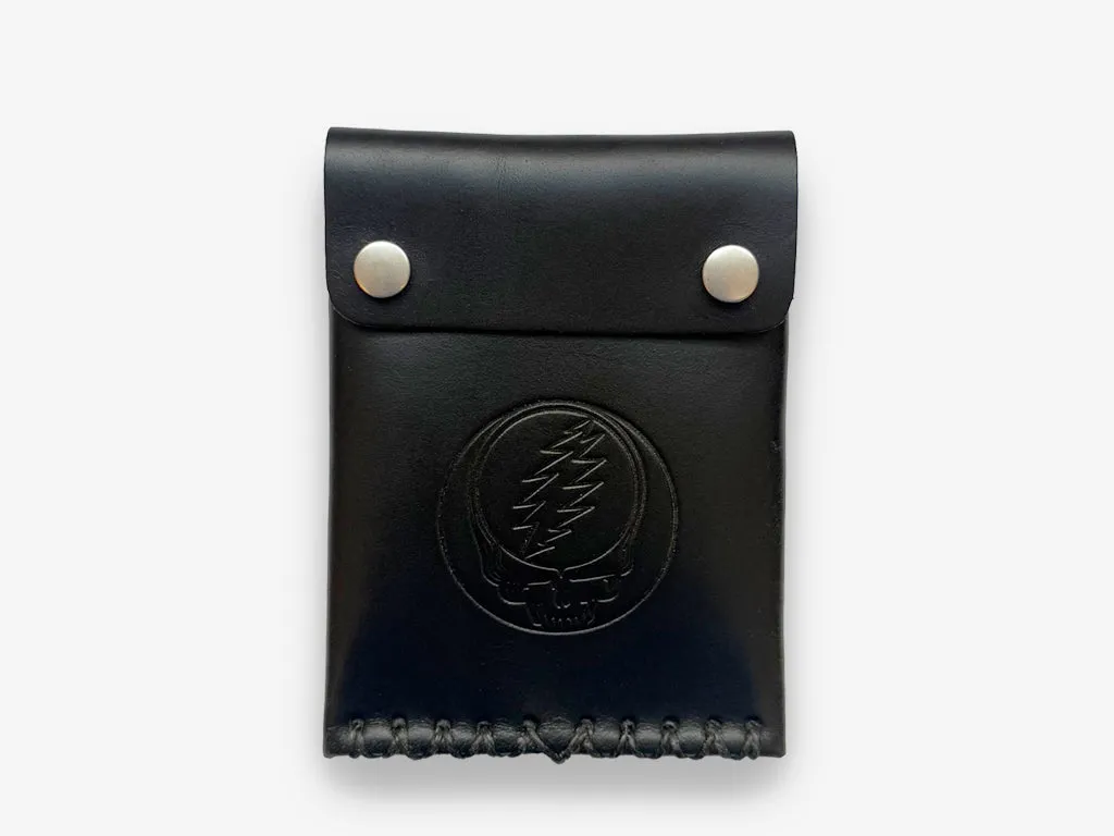 No. 092-GD Card Case with Snaps Stealie, Black sold by Billykirk