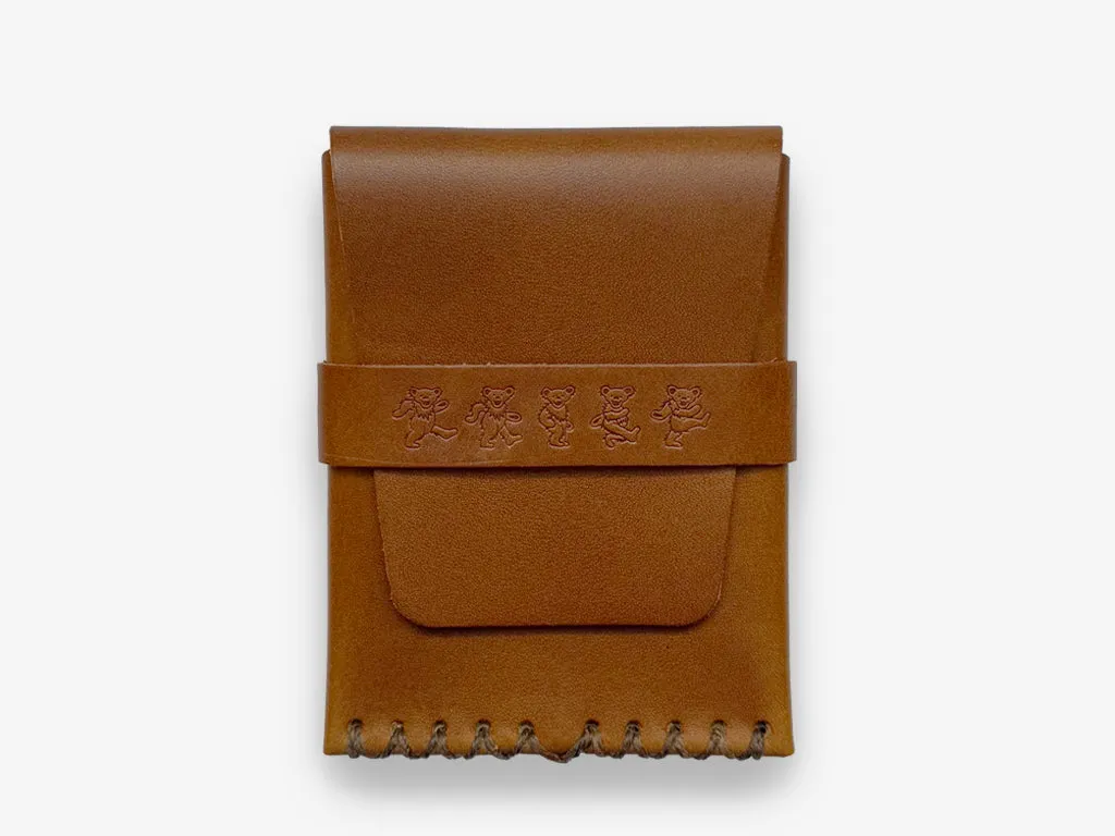 No. 155-GD Card Case with Flap Bears, Tan sold by Billykirk