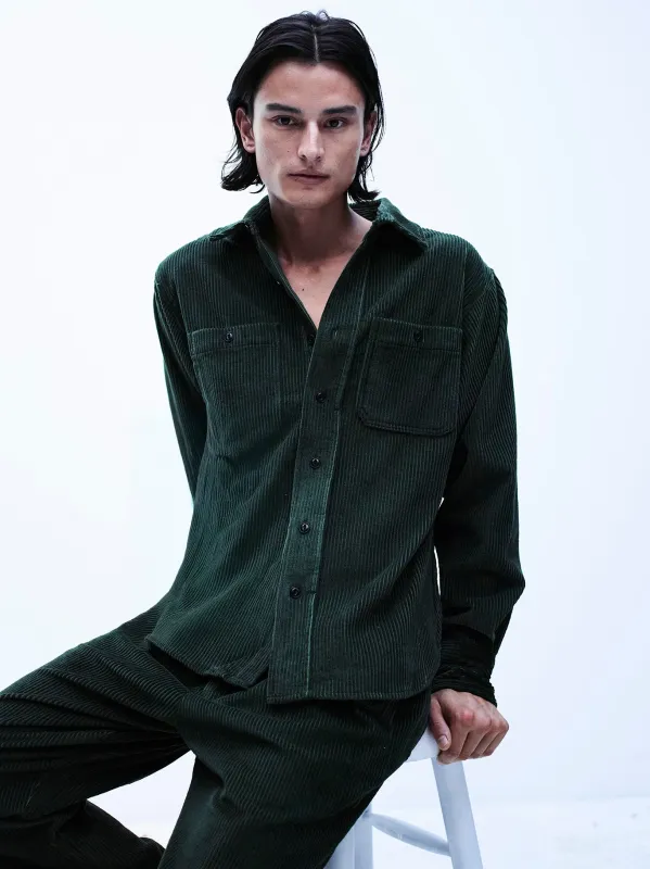 Overshirt in Glade Green Corduroy sold by Blluemade