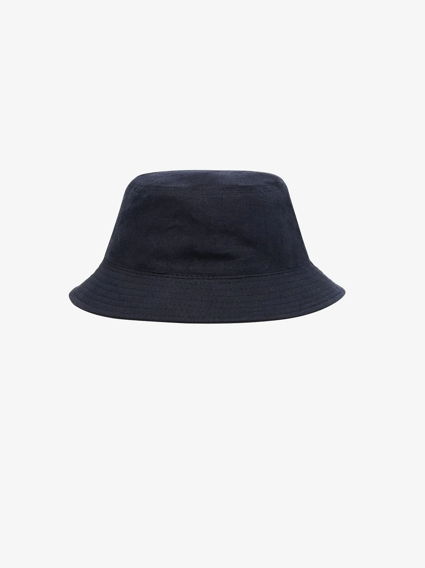 Bucket Hat in Navy Linen sold by Blluemade