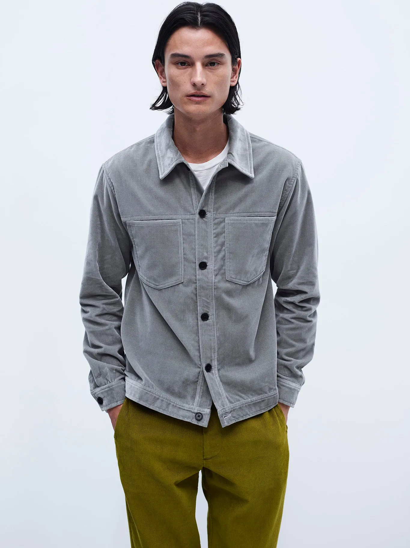 Type Jacket in Steel Velvet sold by Blluemade