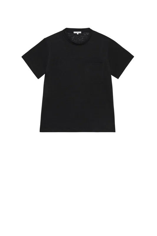 Linen Tee in Black sold by Blluemade