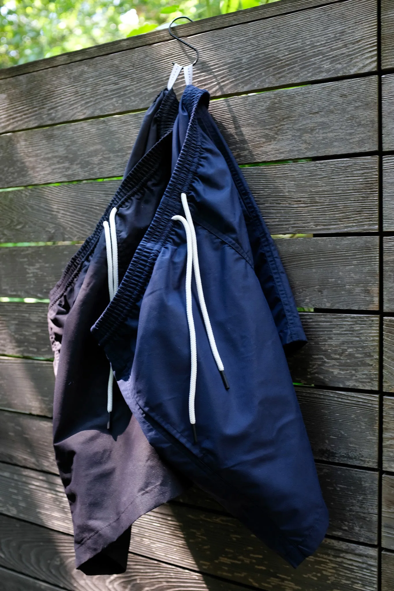 Italian Nylon Shorts in Navy sold by Blluemade