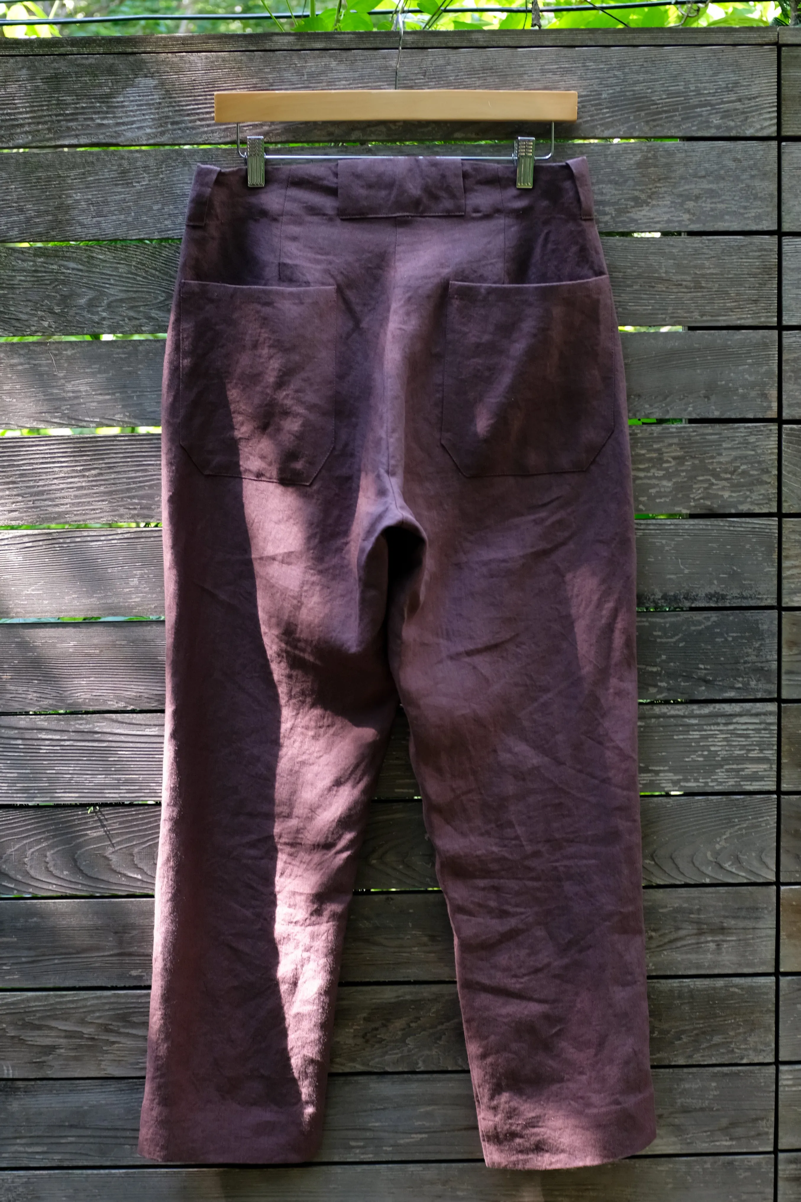 Baseball Pant in Aubergine Linen sold by Blluemade product image thumbnail 4