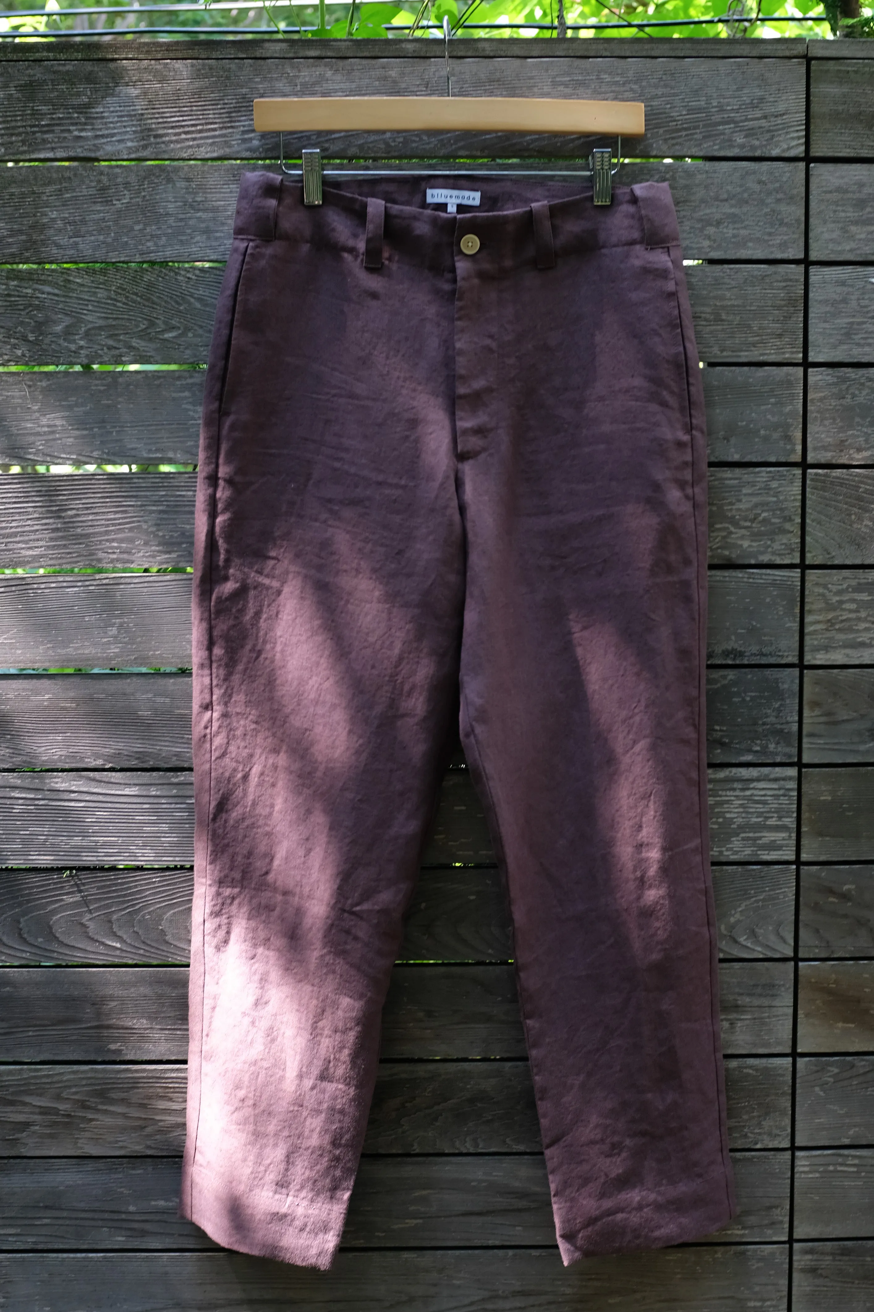 Baseball Pant in Aubergine Linen sold by Blluemade product image thumbnail 3