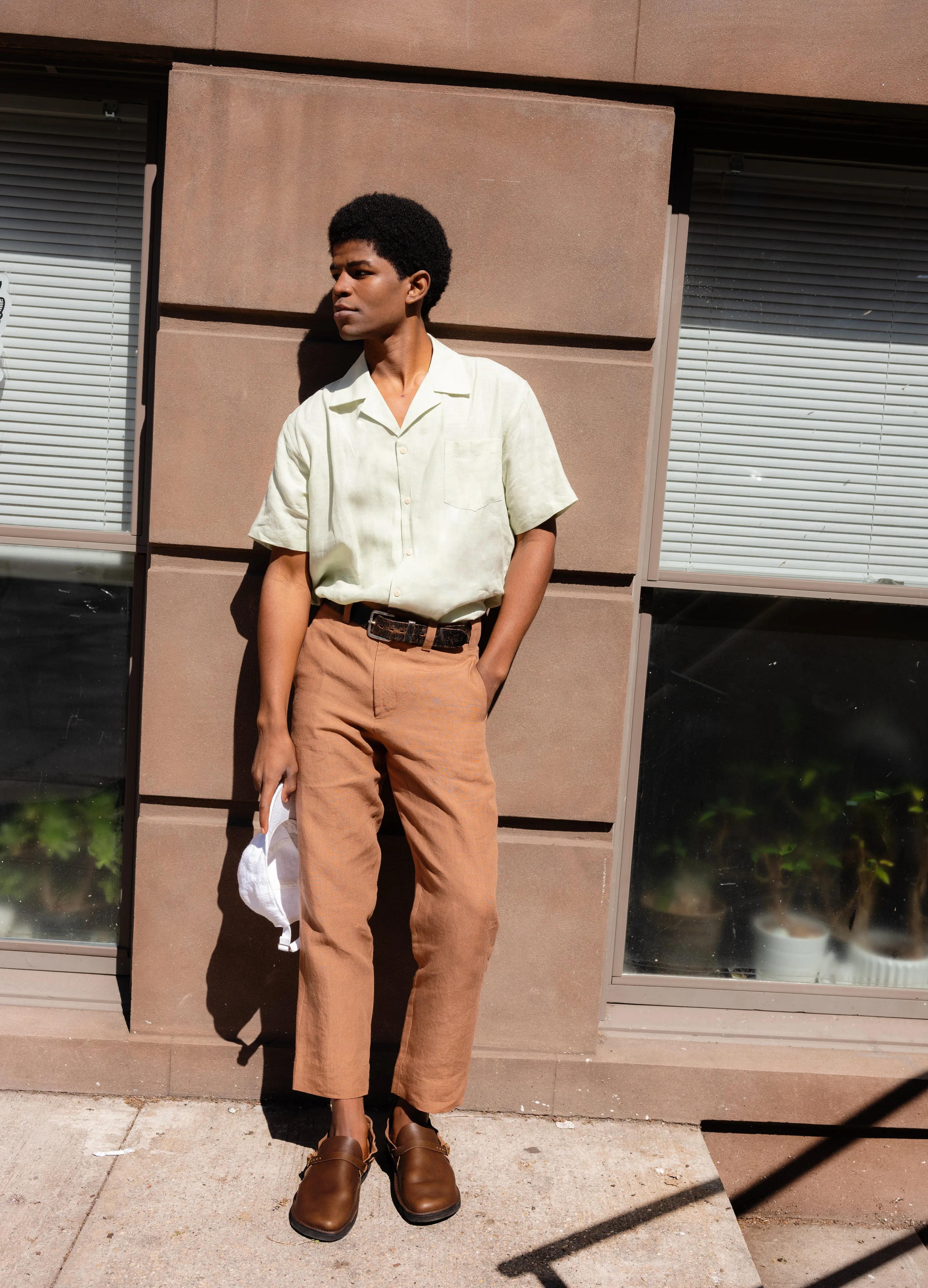 Baseball Pant in Cognac Linen sold by Blluemade product image thumbnail 3