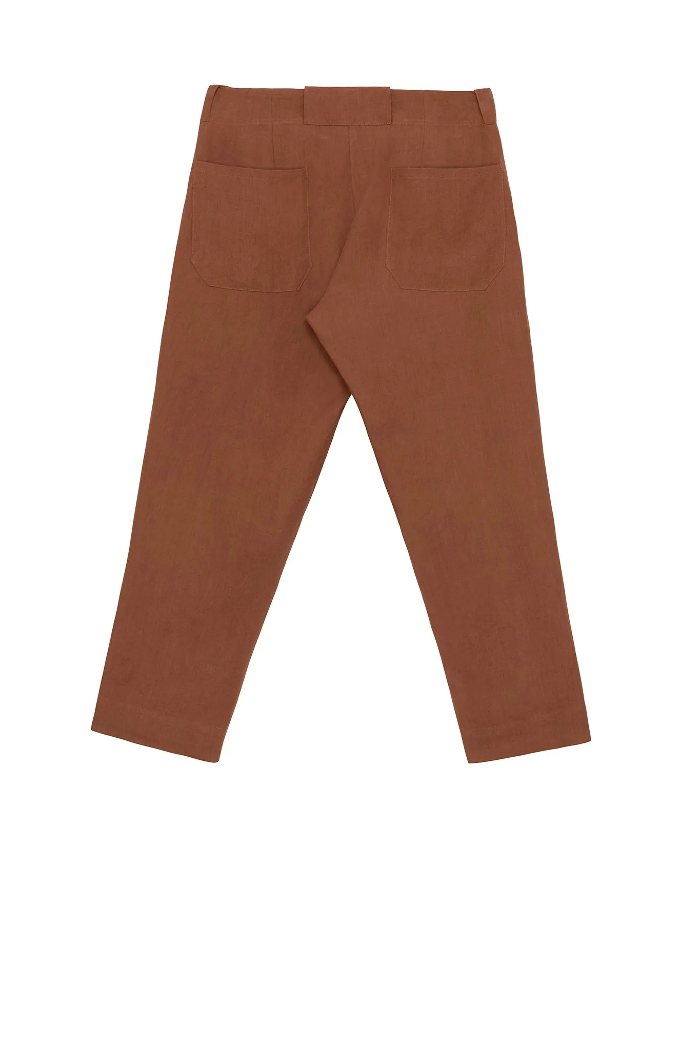 Baseball Pant in Cognac Linen sold by Blluemade product image thumbnail 2