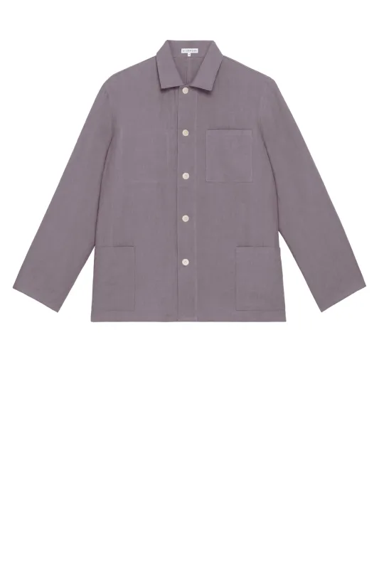 Chore Coat in Koala Linen made by Blluemade