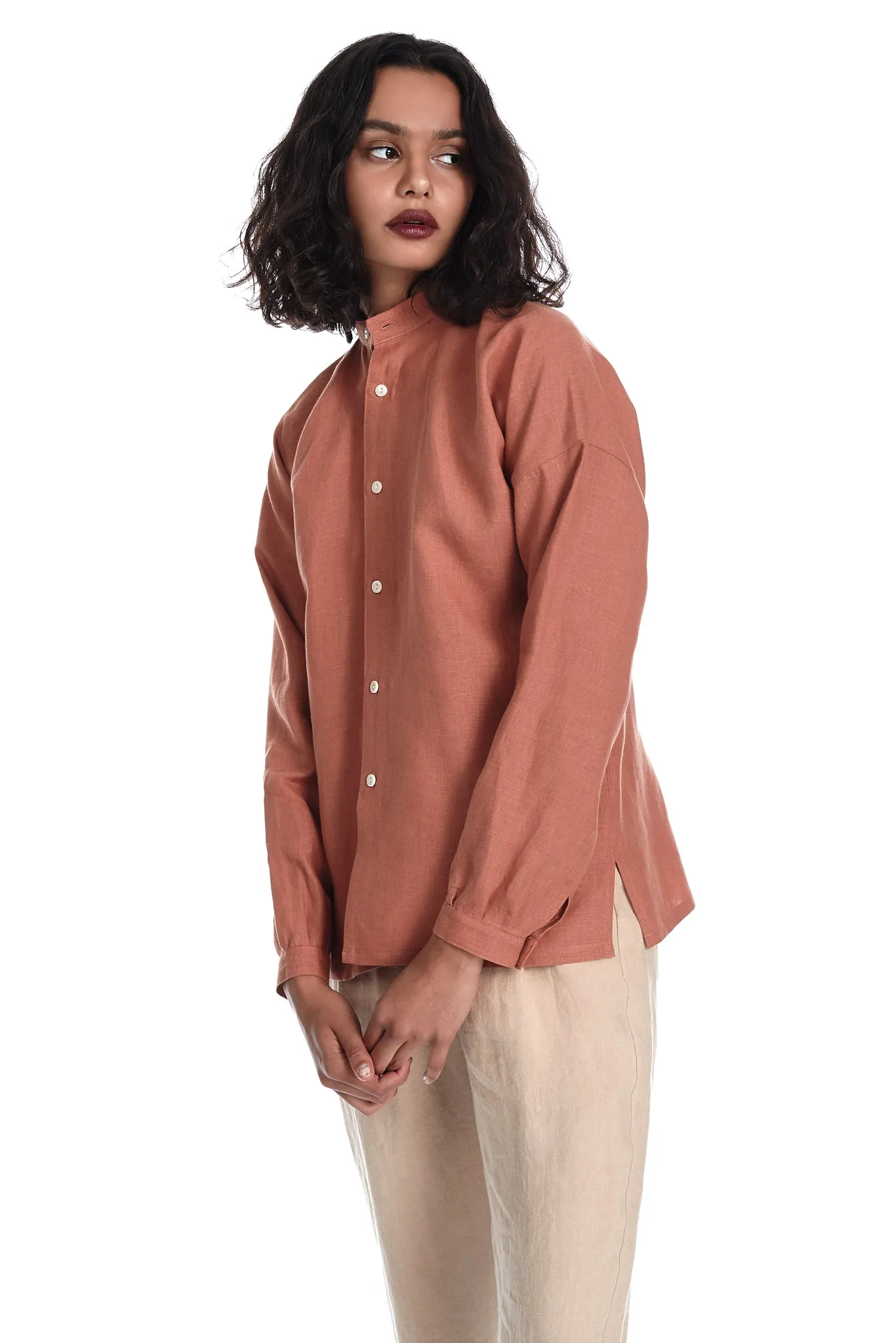Monk Shirt in Terracotta sold by Blluemade product image thumbnail 3