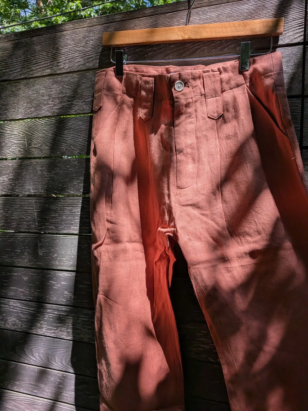 New Hollywood pant in Terracotta Belgian Linen sold by Blluemade product image thumbnail 2