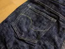 【ONI DENIM】595-Kasuri 17oz Kasuri Denim 鬼絣丹寧復古直筒牛仔褲 sold by Blue Beach Denim