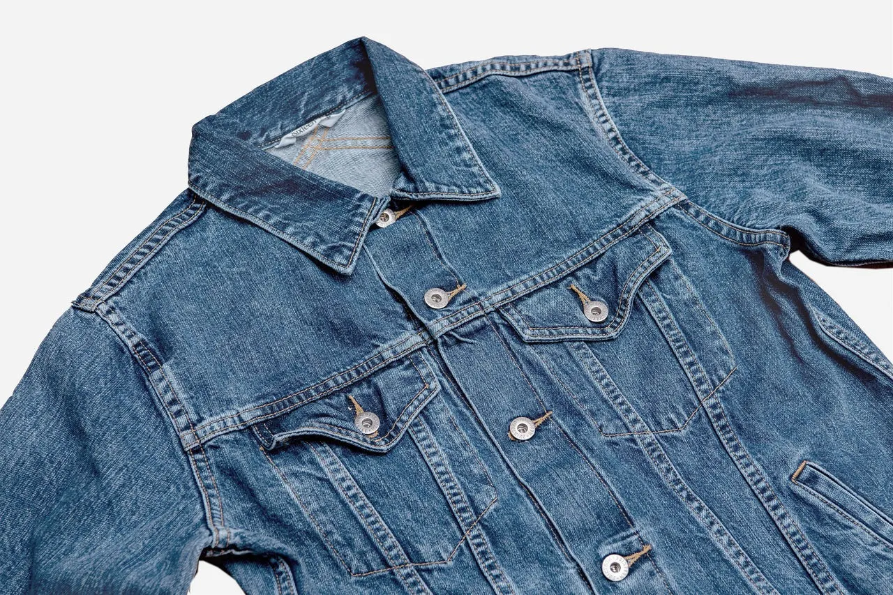 【3sixteen】Type 3s Denim Jacket Washed 101x 12oz 淺藍水洗赤耳牛仔外套 sold by Blue Beach Denim product image thumbnail 3