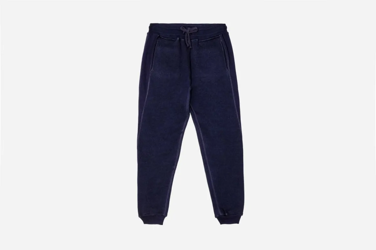 【3sixteen】Sweat Pants Indigo 高磅數刷毛衛褲靛藍染 sold by Blue Beach Denim