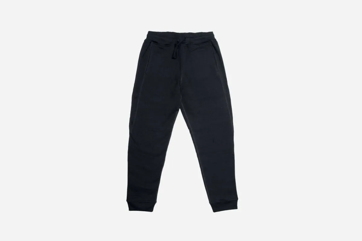 【3sixteen】Sweat Pants Black 高磅數刷毛衛褲黑色 sold by Blue Beach Denim