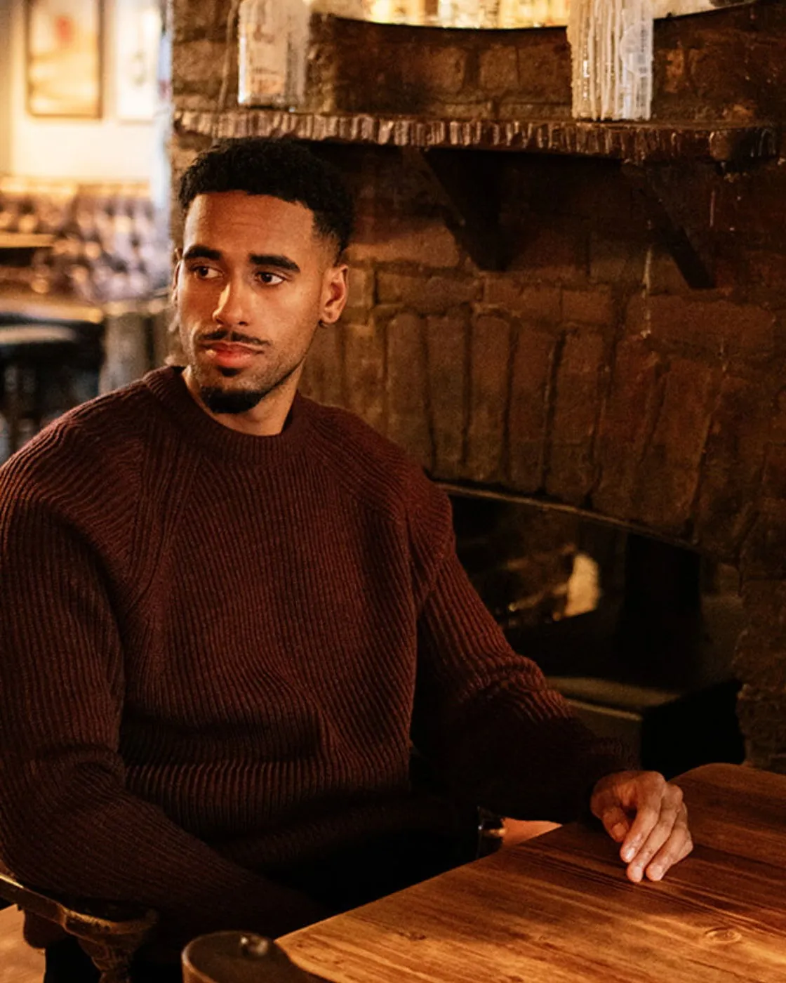 【Peregrine】Merino Wool Ford Crew Neck Sweater Shiraz 酒紅色美麗諾圓領粗針毛衣 sold by Blue Beach Denim product image thumbnail 3