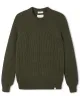 【Peregrine】Merino Wool Ford Crew Neck Sweater Olive 橄欖色美麗諾圓領粗針毛衣 sold by Blue Beach Denim