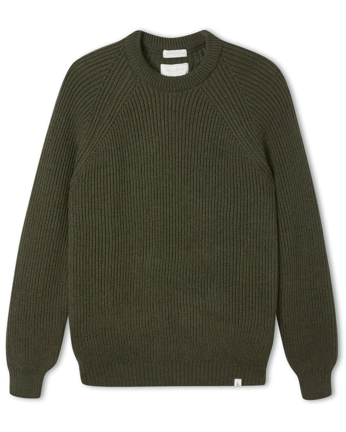 【Peregrine】Merino Wool Ford Crew Neck Sweater Olive 橄欖色美麗諾圓領粗針毛衣 sold by Blue Beach Denim
