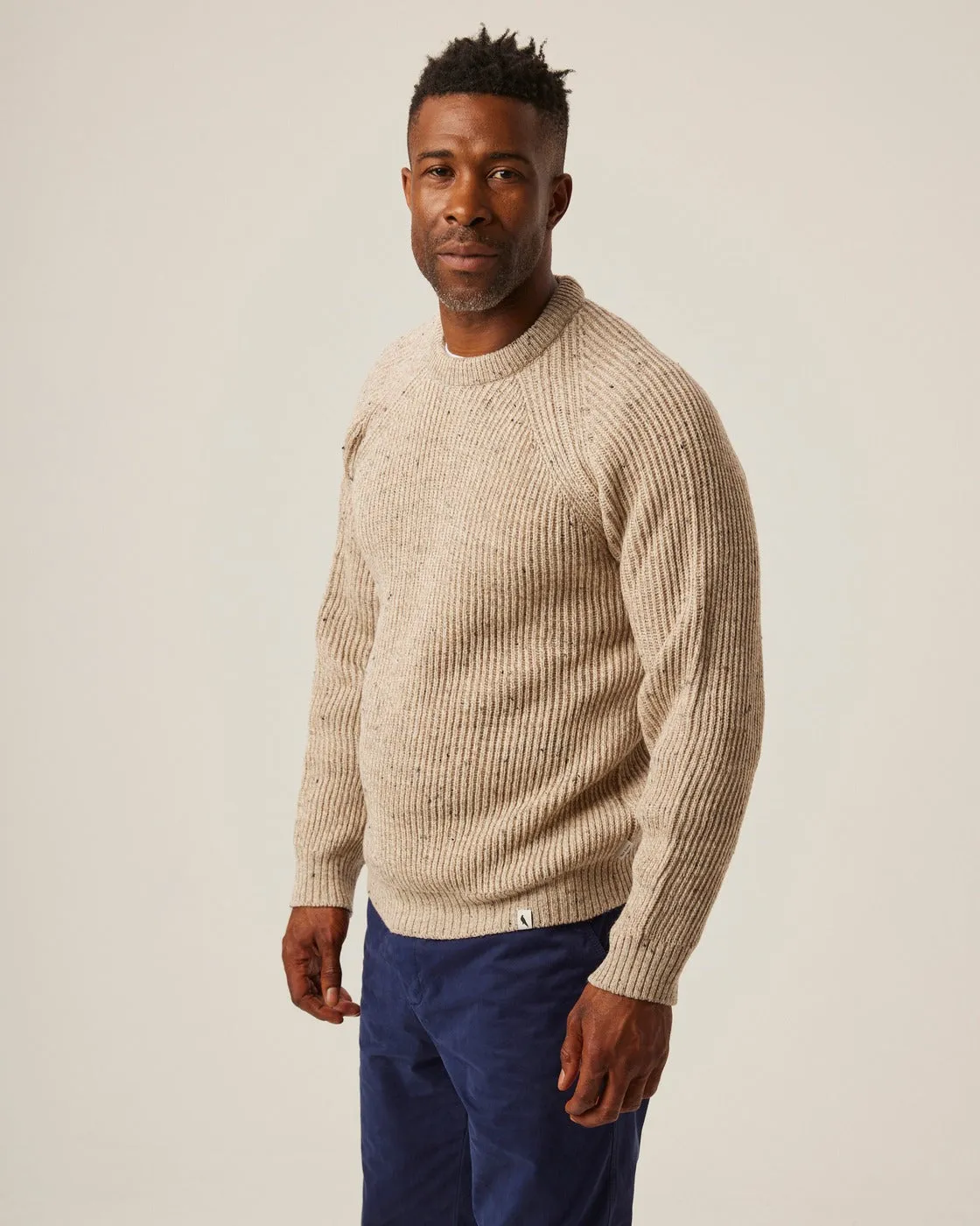 【Peregrine】Merino Wool Ford Crew Neck Sweater Oatmeal 燕麥色美麗諾圓領粗針毛衣 sold by Blue Beach Denim product image thumbnail 2