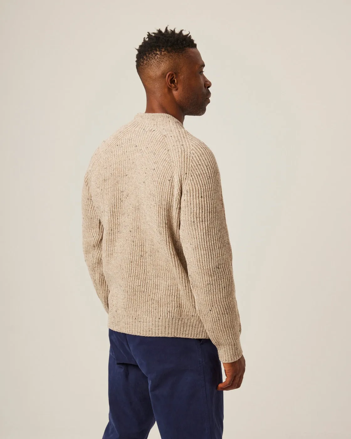 【Peregrine】Merino Wool Ford Crew Neck Sweater Oatmeal 燕麥色美麗諾圓領粗針毛衣 sold by Blue Beach Denim product image thumbnail 5