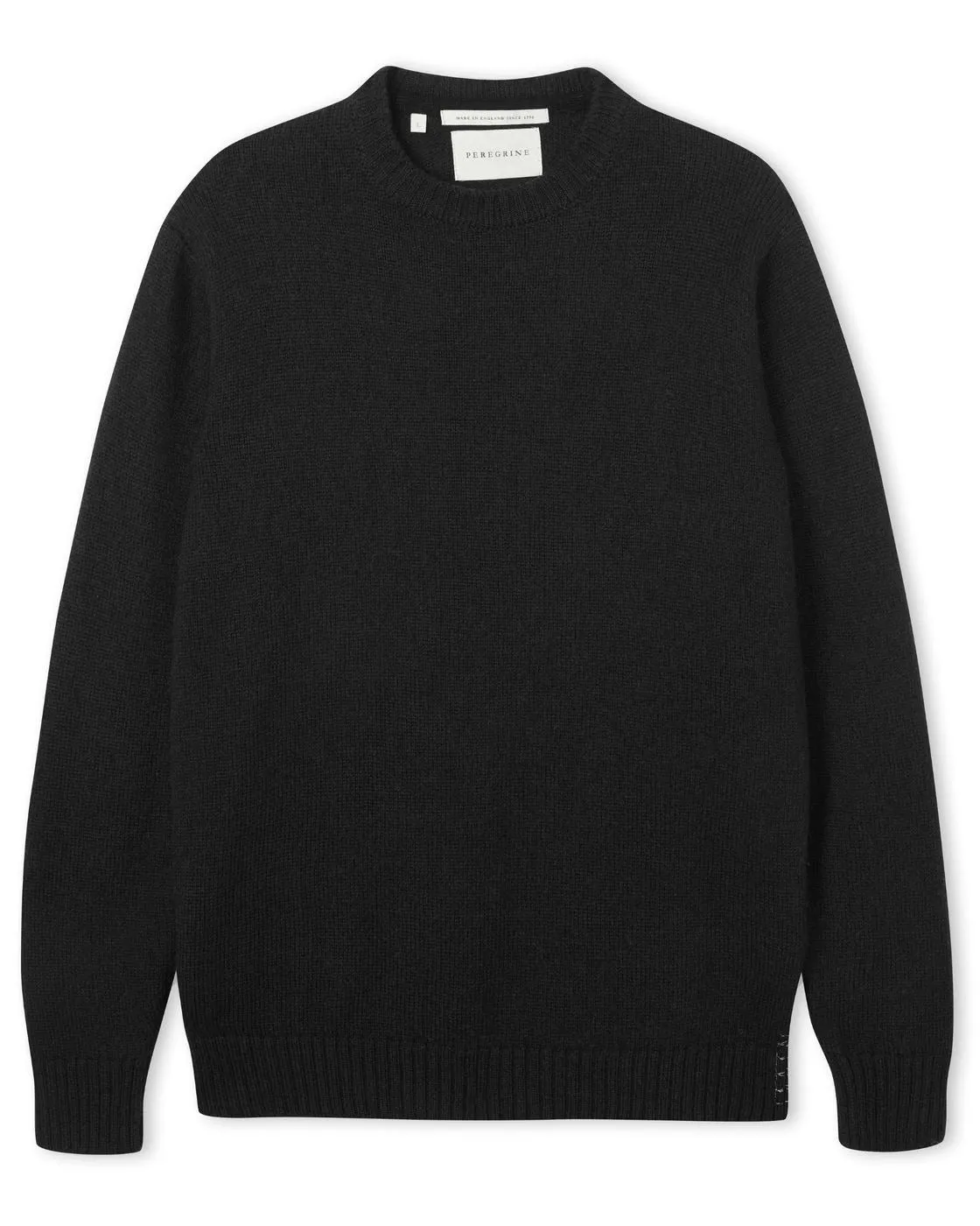 【Peregrine】Makers Stitch Crew Sweater Black 黑色水洗美麗諾圓領毛衣 sold by Blue Beach Denim