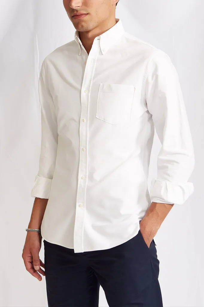 【ABCL Garments】BD 1110 White Selvedge Oxford 白色赤耳布邊牛津襯衫 sold by Blue Beach Denim