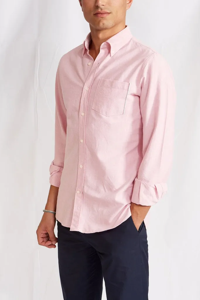 【ABCL Garments】BD 1112 Pale Pink Selvedge Oxford 褪粉色赤耳布邊牛津襯衫 sold by Blue Beach Denim