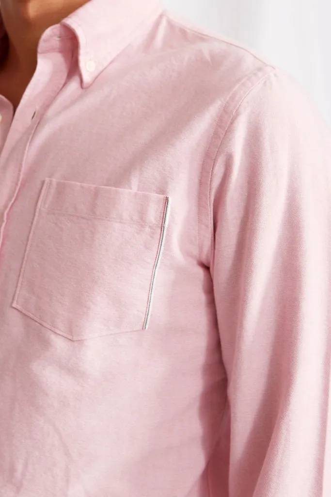 【ABCL Garments】BD 1112 Pale Pink Selvedge Oxford 褪粉色赤耳布邊牛津襯衫 sold by Blue Beach Denim product image thumbnail 2
