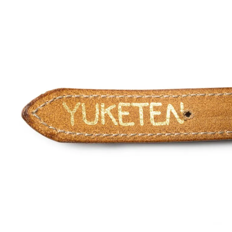 【Yuketen 】1" Triple Stitch Belt Russet 窄版三本針縫線天然棕色皮帶 sold by Blue Beach Denim product image thumbnail 3