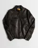 【Shangri-La Heritage】“J-100” Cafer Racer Black 黑色小羊皮合身直拉騎士皮衣 sold by Blue Beach Denim