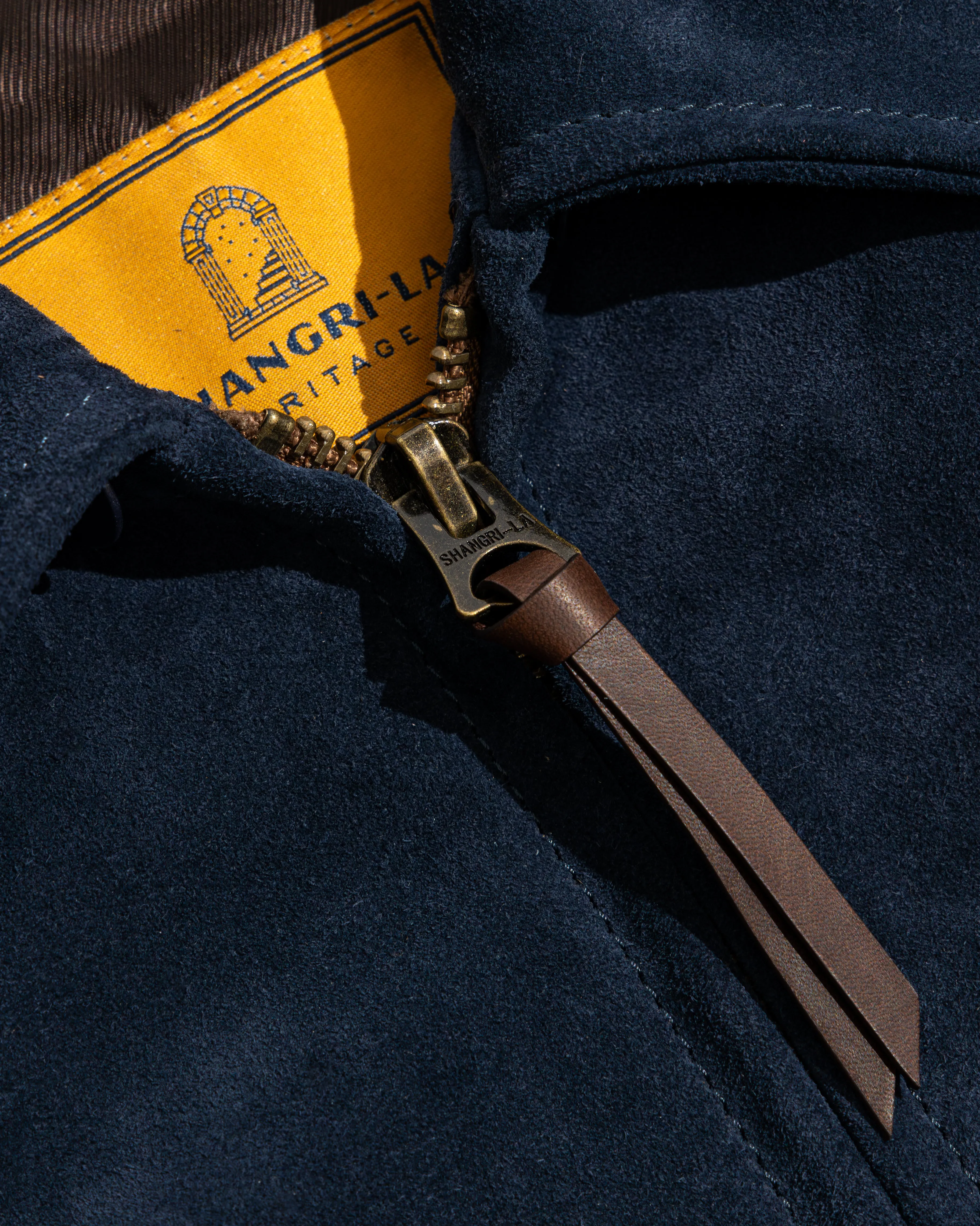 【Shangri-La Heritage】Varenne Indigo Suede 40年代經典藍染麂皮皮衣 sold by Blue Beach Denim product image thumbnail 3