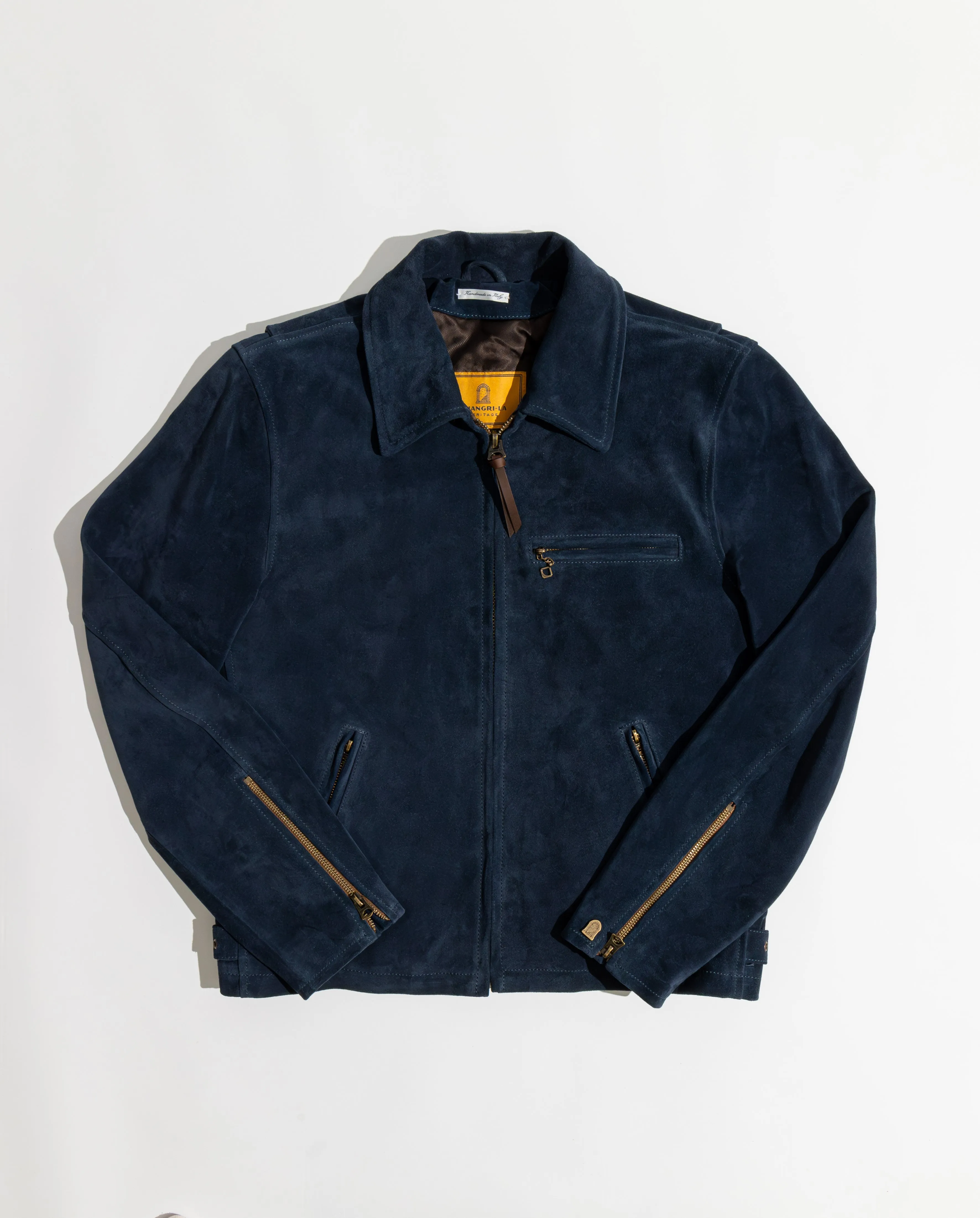 【Shangri-La Heritage】Varenne Indigo Suede 40年代經典藍染麂皮皮衣 sold by Blue Beach Denim