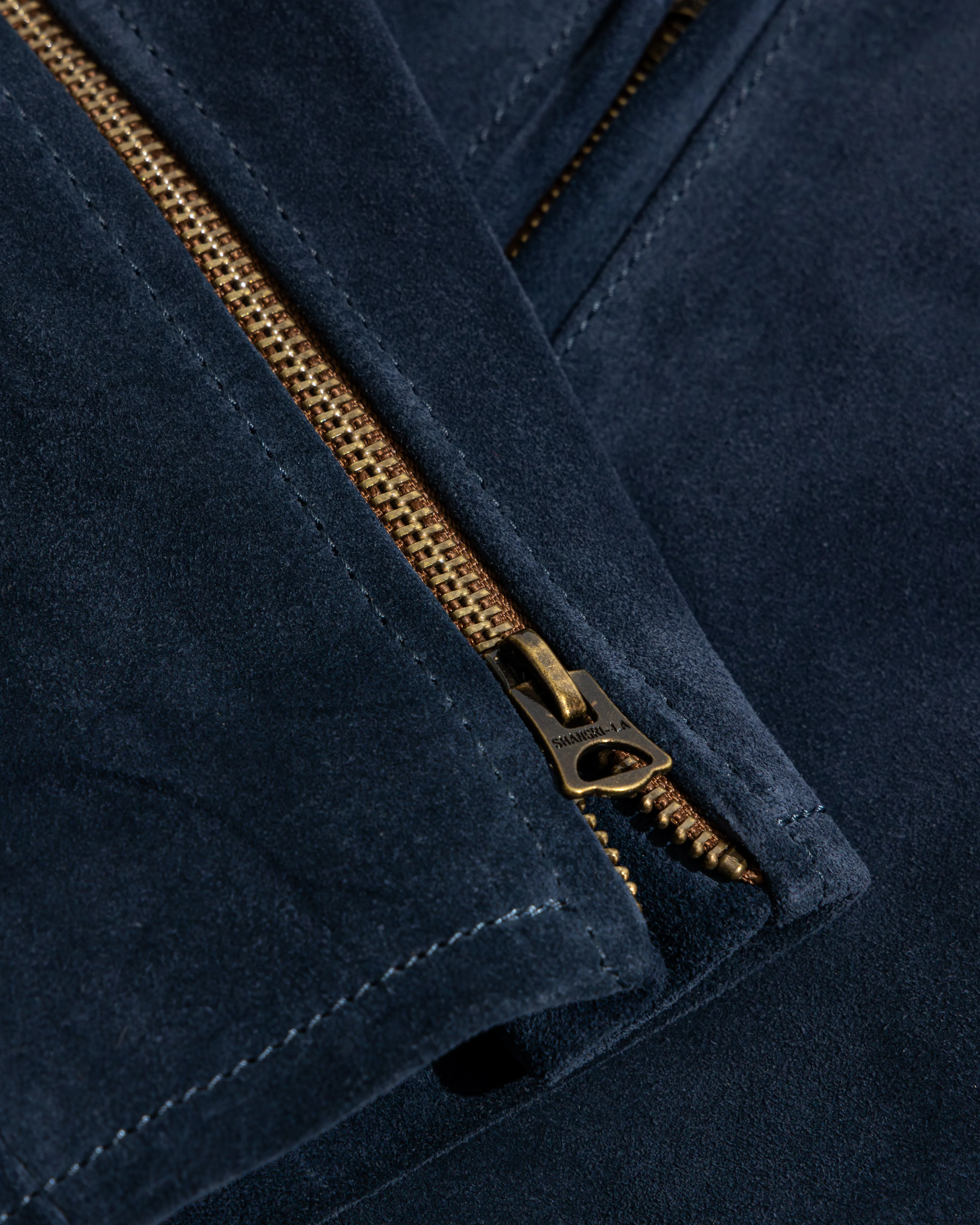 【Shangri-La Heritage】Varenne Indigo Suede 40年代經典藍染麂皮皮衣 sold by Blue Beach Denim product image thumbnail 5