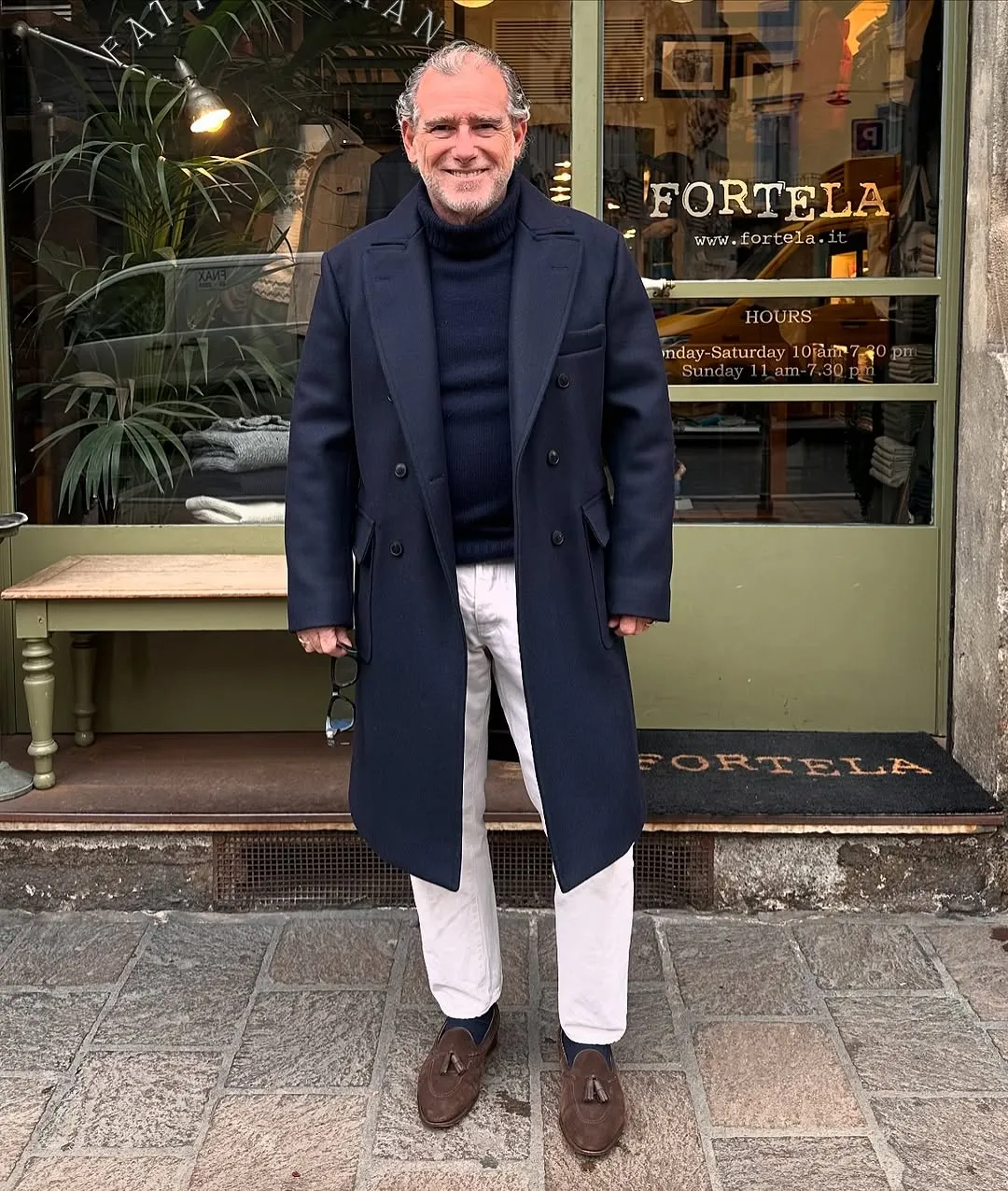 【Fortela】SERWILLIAM MA657 BLU 威廉爵士羊毛雙排扣大衣 sold by Blue Beach Denim product image thumbnail 2