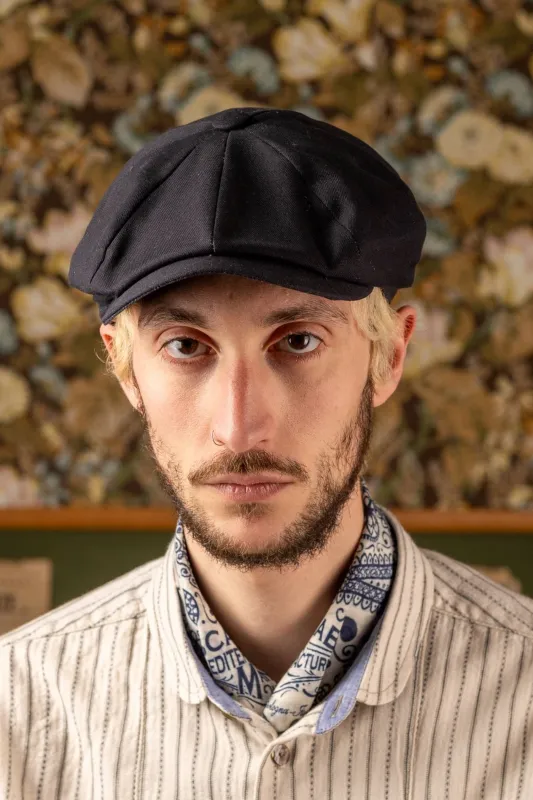 【Scarti-Lab】Andy SG507 Newsboy Hat 黑色帆布報童帽 sold by Blue Beach Denim